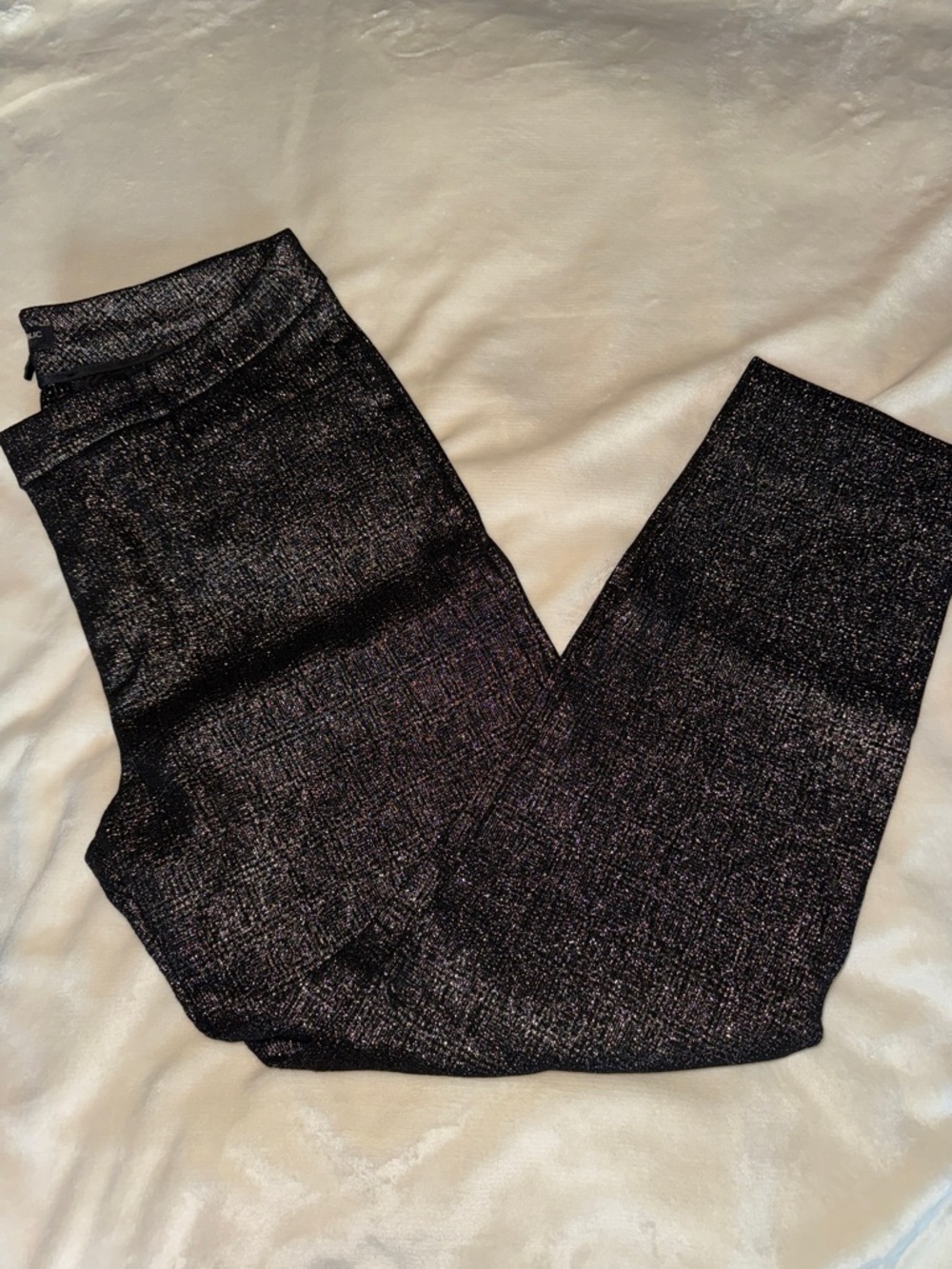 Banana Republic Black Metallic Thread Pants